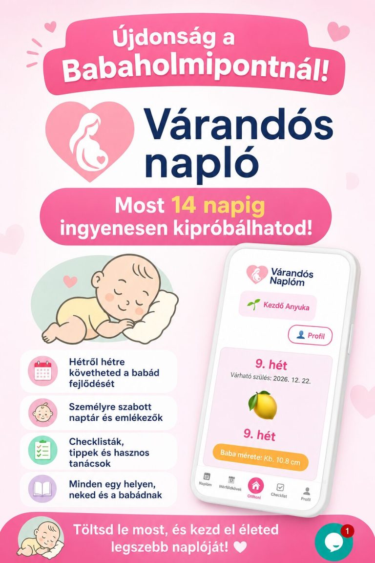 Újdonság a BabaHolmiPontnál: megérkezett a Várandós Napló! 💕
